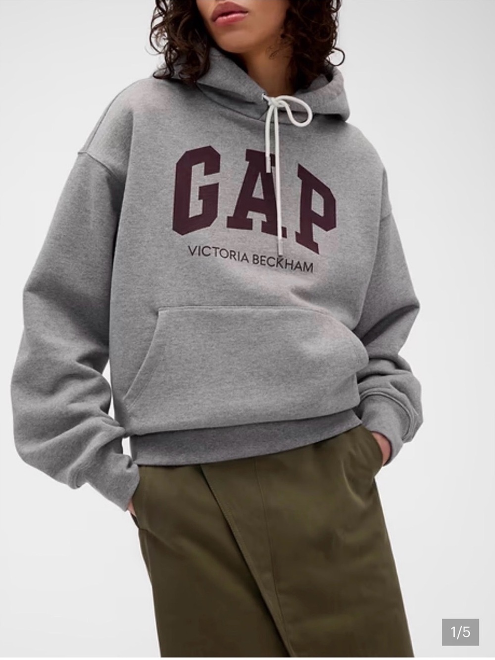 GAP Gray Hoodie with Maroon Logo